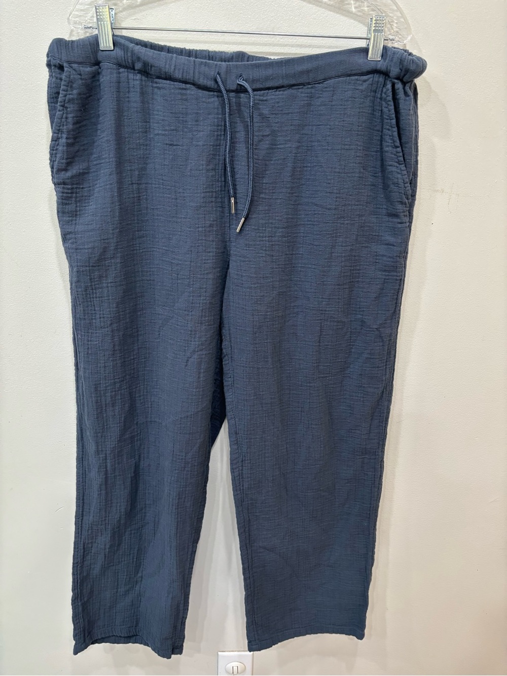 Quince Organic Cotton Gauze Drawstring Pants Women’s Size Large